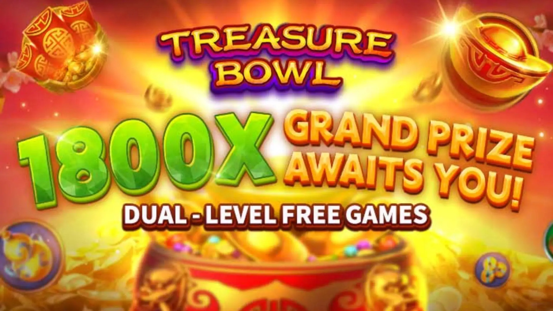 Multiplicadores Treasure Bowl 74pg - 7777x Máximo com Tigela Dourada